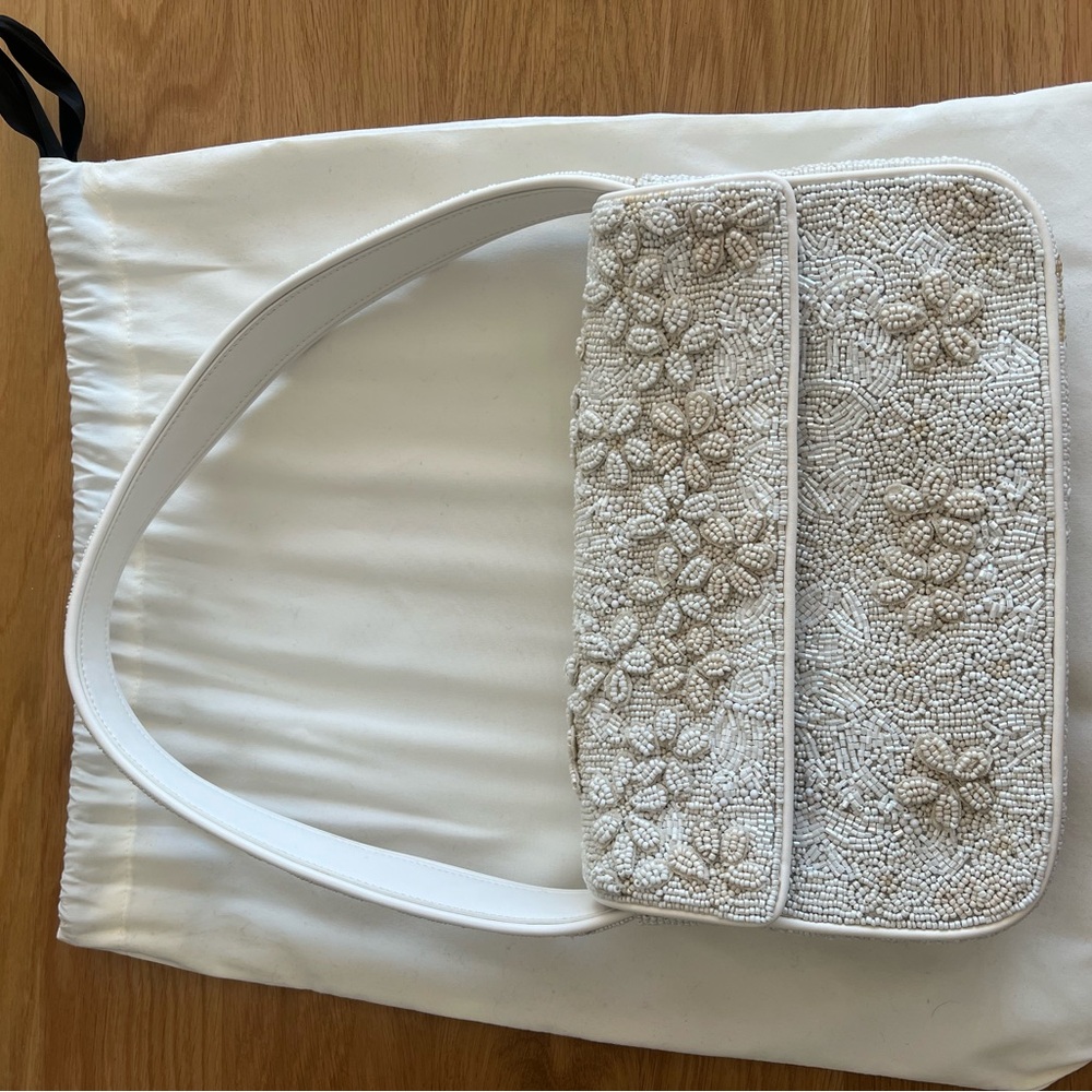 STAUD | NWT Tommy Beaded Shoulder Bag Garden Party - Picture 4 of 6